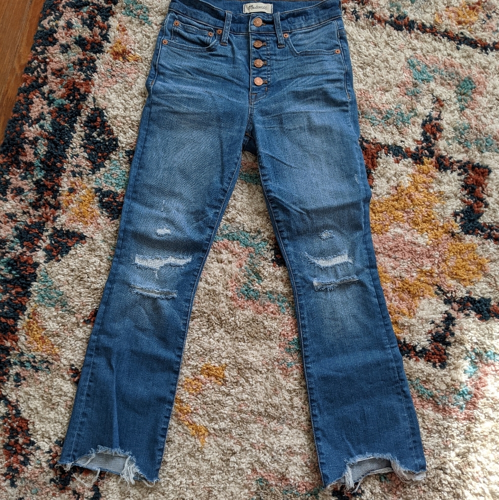 Madewell Button Front Cali Demi Boot Jeans